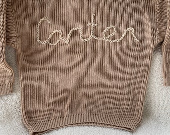 Personalized Kid’s Sweater, Made to order, Hand Stitched