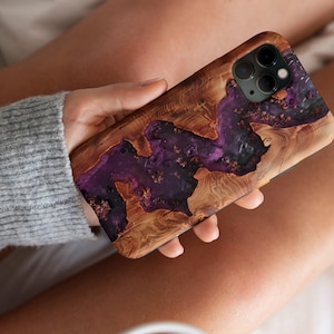 Resin Epoxy Wood Grain Faux 3D Printed Tough iPhone 15 14 13 12 11 Pro Max Resin Print, Google Pixel 7 8 pro case,Samsung S22 S23 S24 Ultra