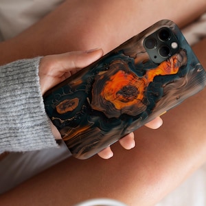 Resin Epoxy Wood Grain 3D Printed Tough iPhone 15 14 13 12 11 pro max Faux resin case, Google Pixel 7 pro case, Samsung Galaxy S22 S23 S24
