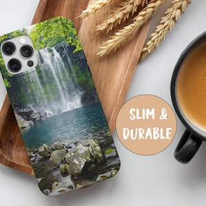 Waterfall Landscape Tough iPhone Case: Serene Nature Scene
