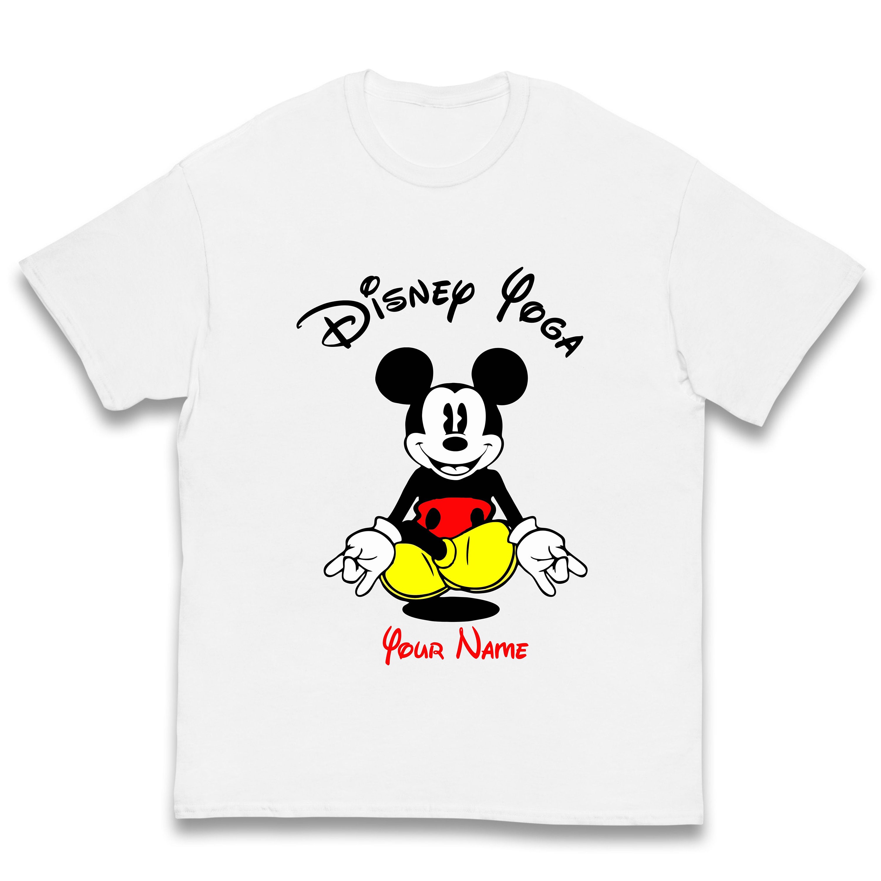 Personalised Disney Classic Mickey Mouse Yoga Shirt Mickey Etsy