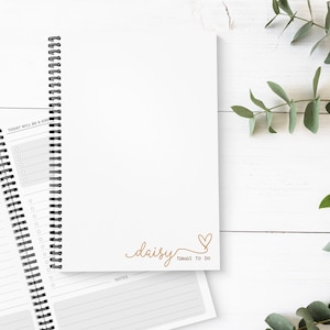 Dainty Heart To Do List Book A5 Personalised Name Heart Task Planner Notes Shopping Lists Ladies Organiser Work Office Stationery