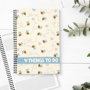 Bee Happy To Do List Book A5 Task Planner Notes Shopping Lists Wirebound Ladies Girls Organiser Work Office Business Stationery