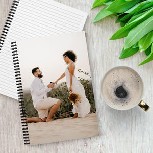 Full Page Photo Notebook A5 Personalised Journal Notes Lined Blank Pages Wirebound Ladies Mens Kids School Work Office Stationery