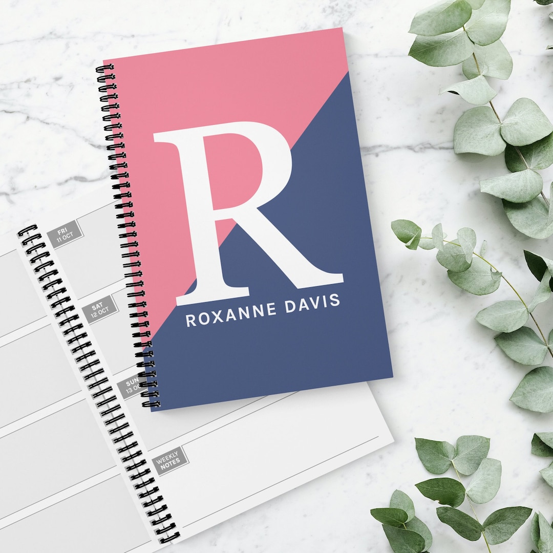 Split Colour Classy 2025 Diary A5 Personalised 2026 Week to View