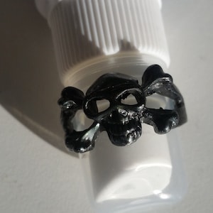 NOS Heren Schedel Ring Maat 11 3/4 Zwart Vaderdag Cadeau