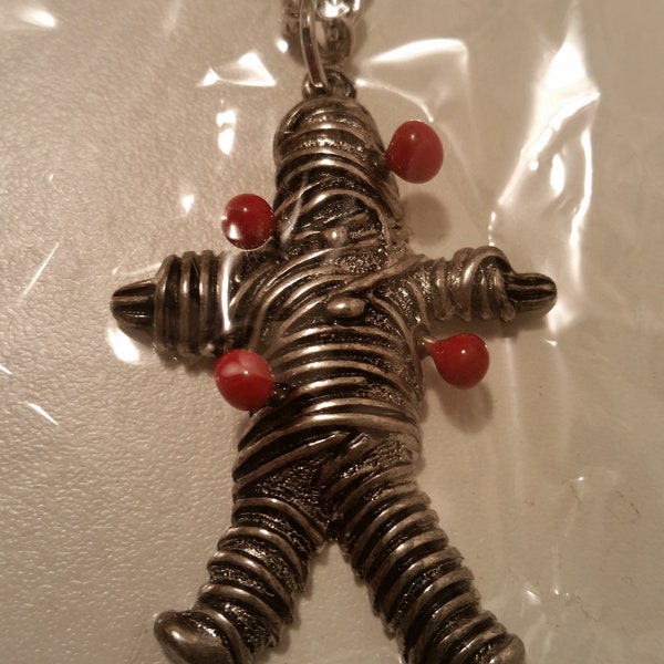 Hot Topic NCK Voodoo Pin Silver Charm and Necklace New NOS