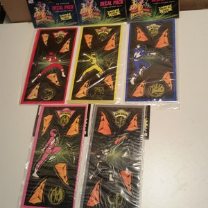 Vintage Power Rangers Decal Pack 5 Packs  Trini Kimberly Billy Zach Jason