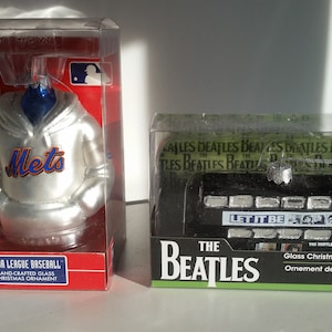 Beatles NY Mets Hand Crafted Glass Ornament Choose One New Kurt Adler