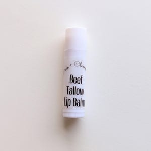 Organic Beef Tallow Lip Balm: Vanilla or Peppermint, Natural Lip Care