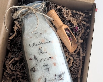 Rose Himalayan Bath Salts: Self Care & Spa Gift | Organic Soak for Women