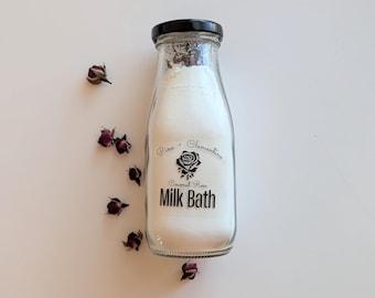 Bain de lait à la rose et à la noix de coco : Poudre de bain au lait de coco fait main
