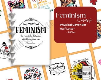 Feminist Planner Covers Set Half Letter Discbound Bold Women Designs