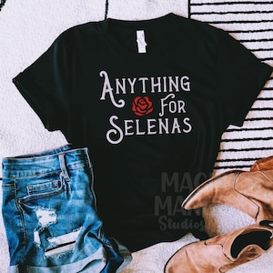 Anything For Selenas Latina T-Shirt Design, Latinx PNG, Instant Download, Mexican Selena Quintanilla PNG Design, Latina T-Shirt PNG Design