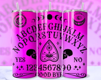 Colorful Ouija Tumbler Wrap, Witchy Vibes Celestial 20oz Skinny Straight Tumbler Wrap Sublimation Design, Witch Wicca Tumbler PNG, Download