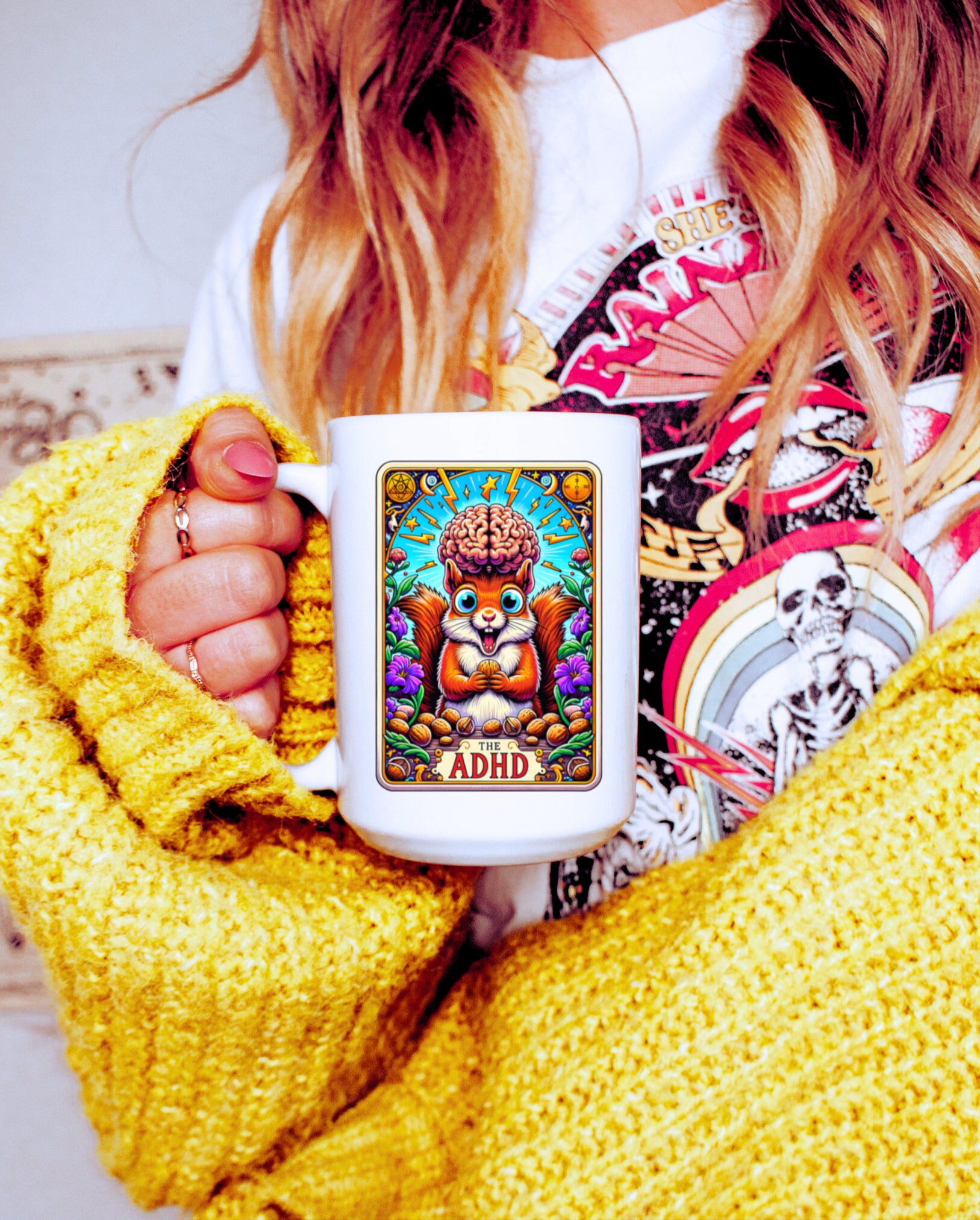 The ADHD Funny Tarot Card PNG, Neurodivergent Sublimation Design, ADD ...