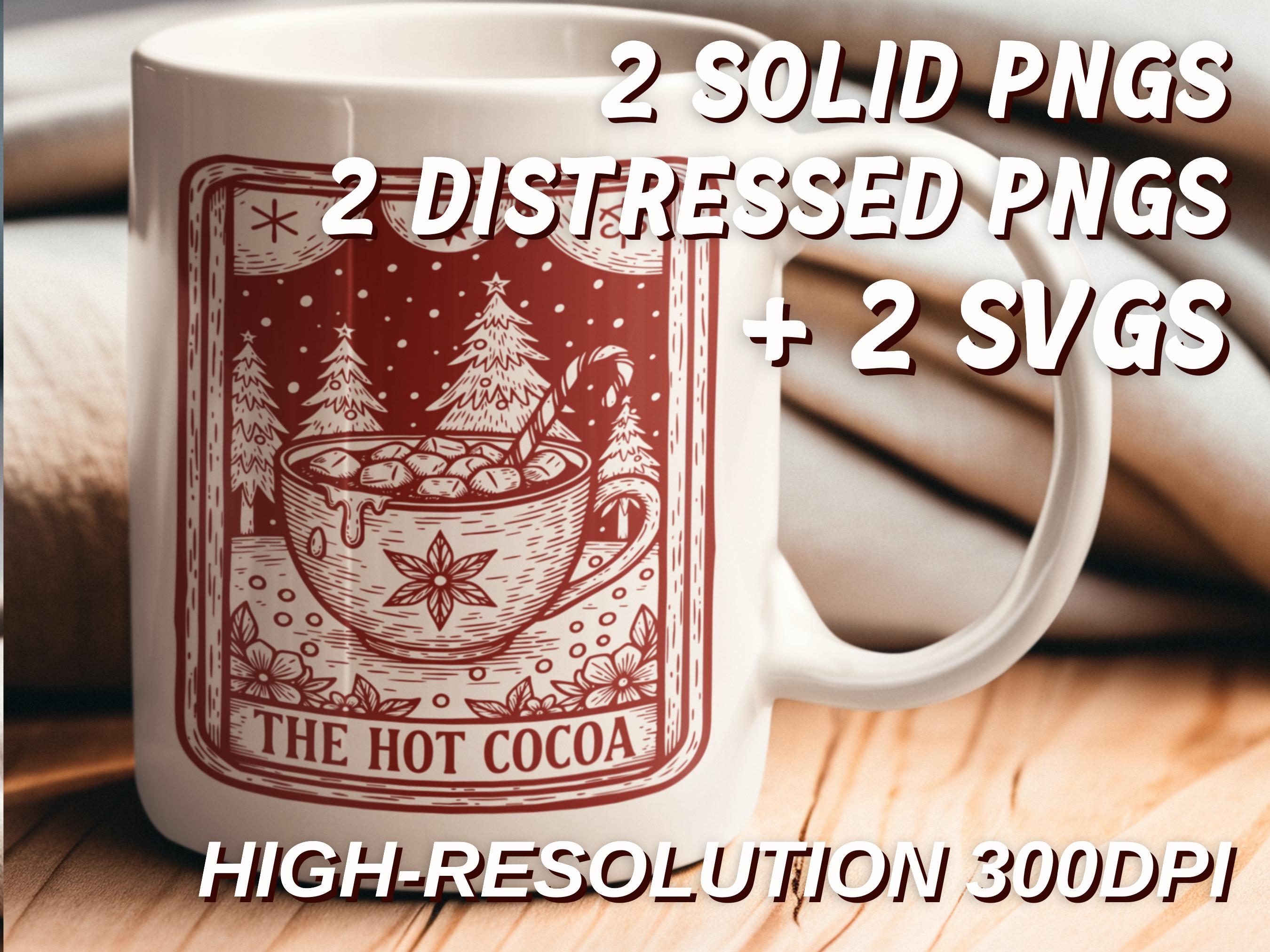 The Hot Cocoa Tarot Card SVG PNG, Trendy Christmas Sublimation Design ...