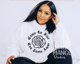 Como La Flor Latina T-Shirt Design, Latina PNG, Instant Download Digital, Mexican Design, Mexicana T-Shirt PNG