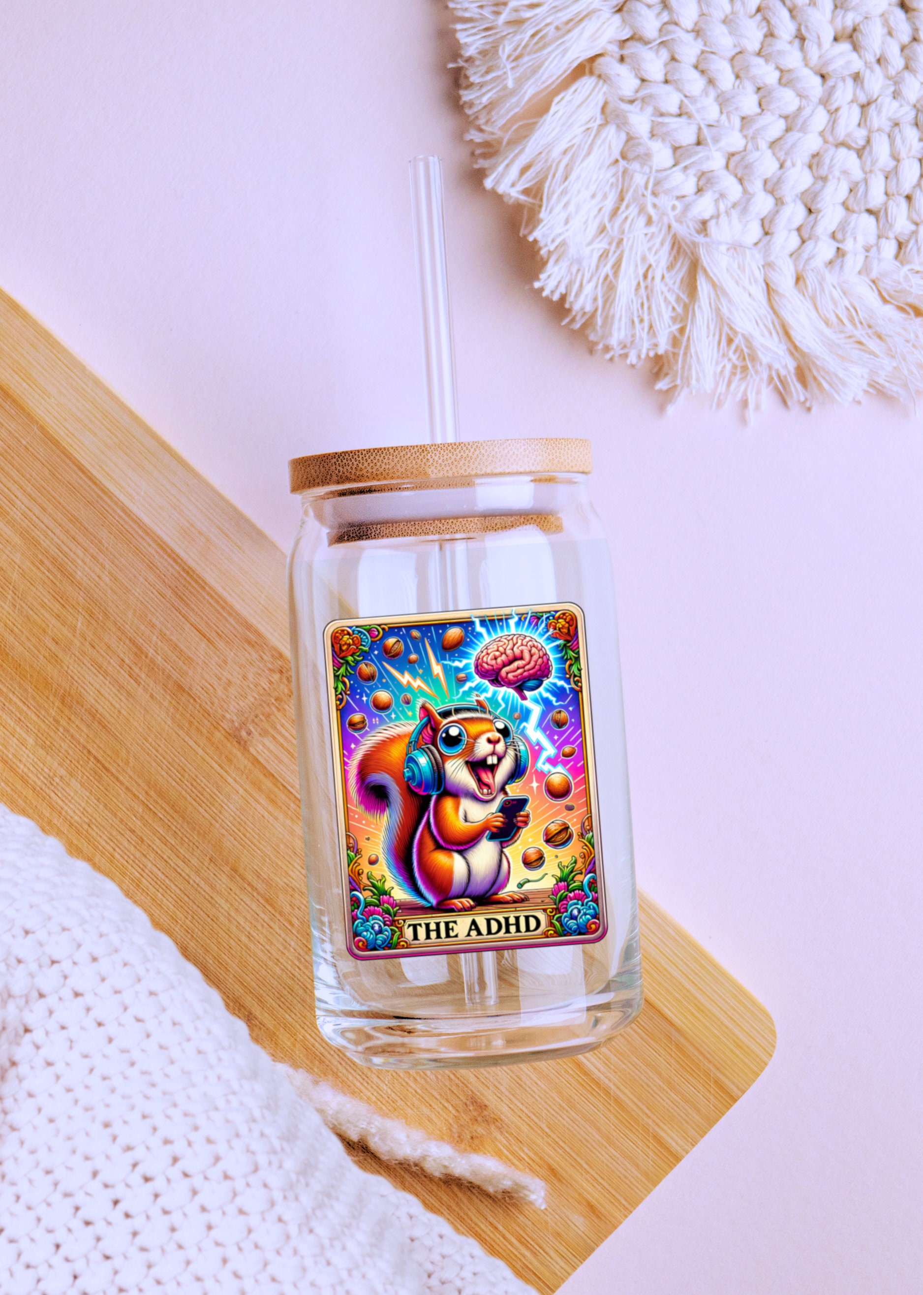 The ADHD Funny Tarot Card PNG, Neurodivergent Sublimation Design, ADD ...