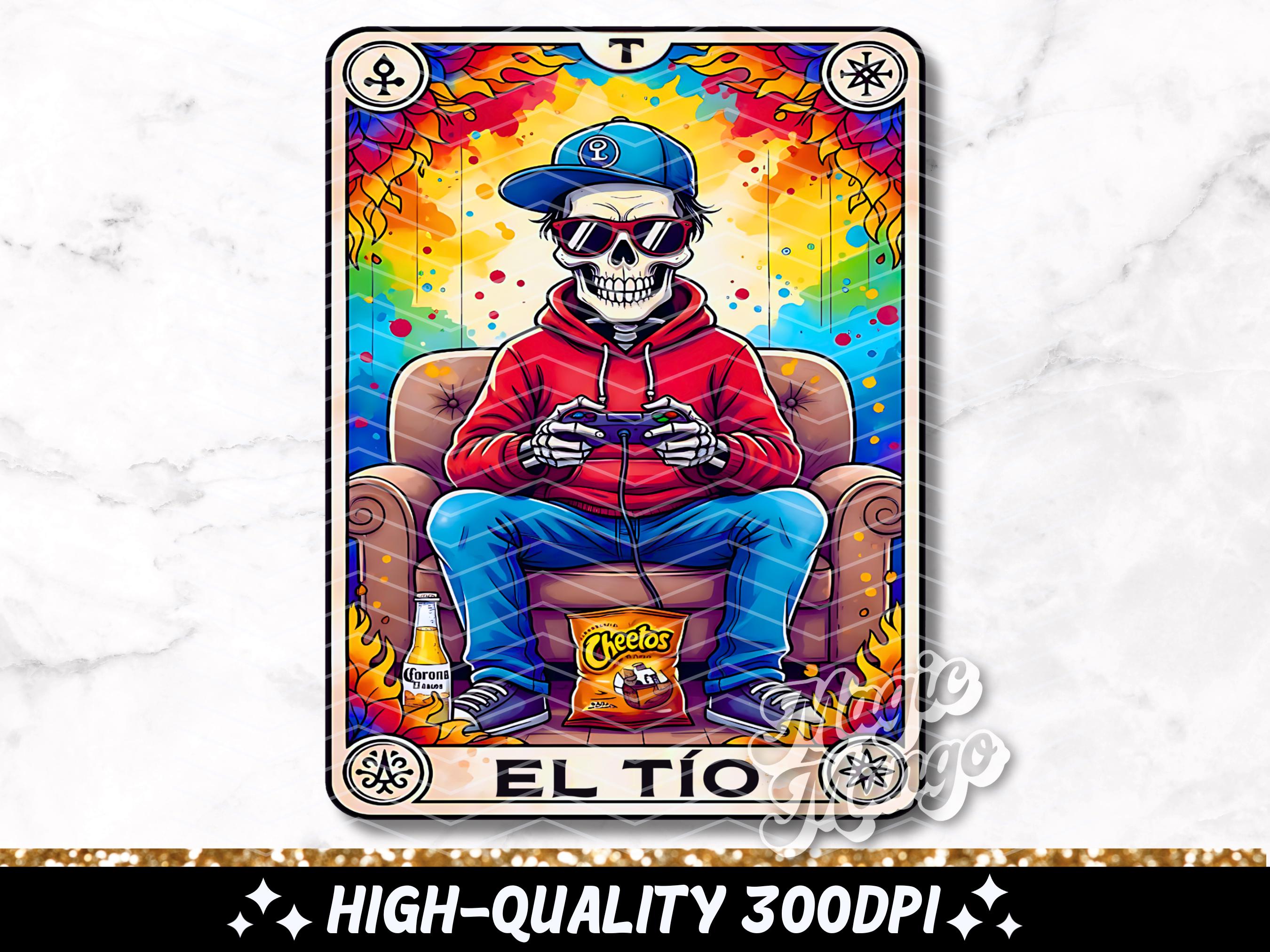 絵画　Tiozinho Mexicano 　メキシコのおじさん El Tío タロットカード PNG、面白いメキシコのおじさんの昇華デザイン