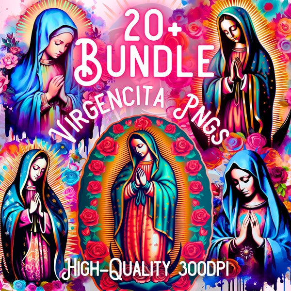 Virgencita Clip Art Bundle, Virgen De Guadalupe PNG, Our Lady Of Guadalupe Sublimation Designs PNG, Jungfrau Maria PNGs, digitaler Download