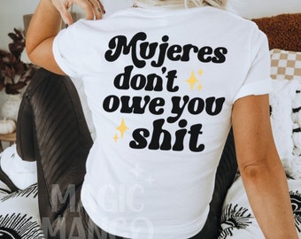 Mujeres Latina Pride Spanish T-Shirt Design | Latinx PNG | Instant Download Digital File | Latina Pride Chingona Printable PNG Design