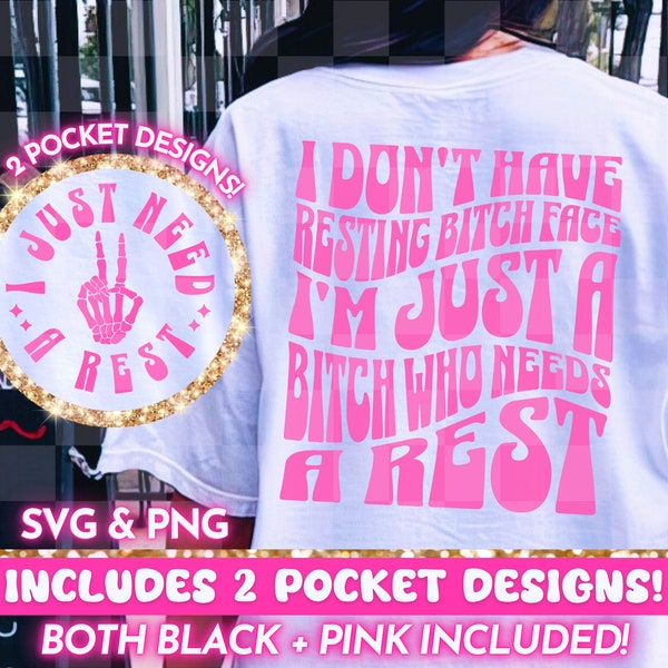 Soy sólo una perra que necesita un descanso PNG SVG, Cita divertida Sweary svg png Diseño, Sarcástico Cool Moda Adulto Humor Camiseta Diseño svg, Descargar