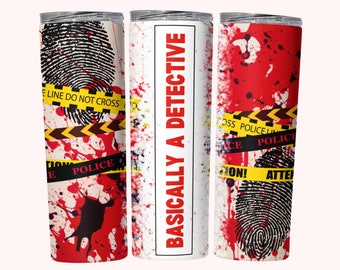 True Crime Funny Tumbler Wrap, Sarcastic 20oz Skinny Tumbler Wrap Sublimation PNG, Instant Download, Murder Mystery Tumbler Design PNG