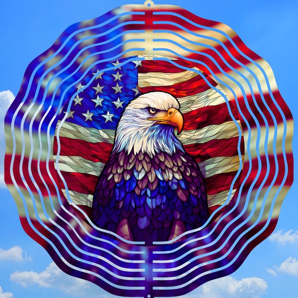 USA Eagle Wind Spinner PNG, Eagle Wind Spinner Sublimation Design, Instant Download, American Windspinner Sublimation Template PNG