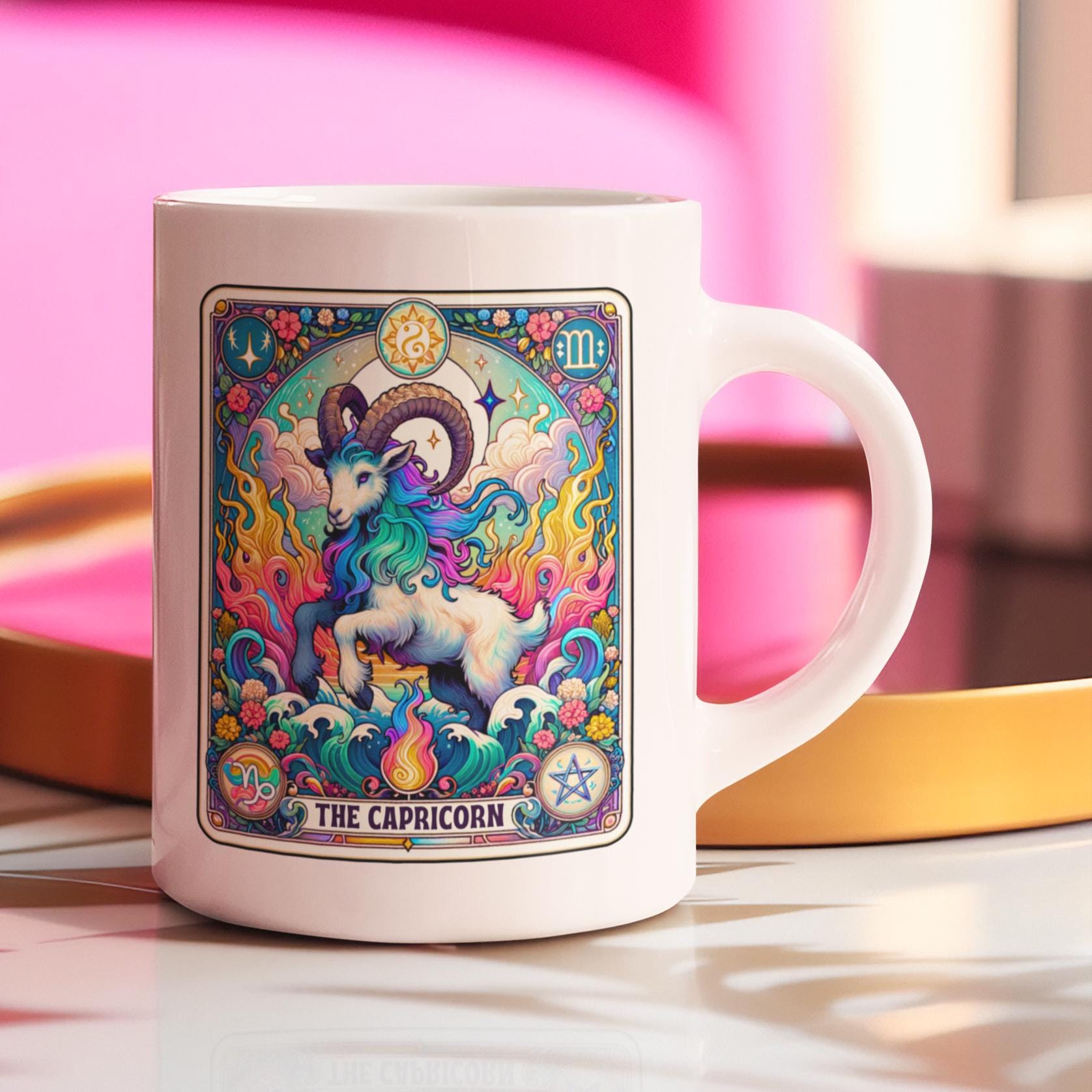 The Capricorn Tarot Card PNG, Zodiac Sign Sublimation Design