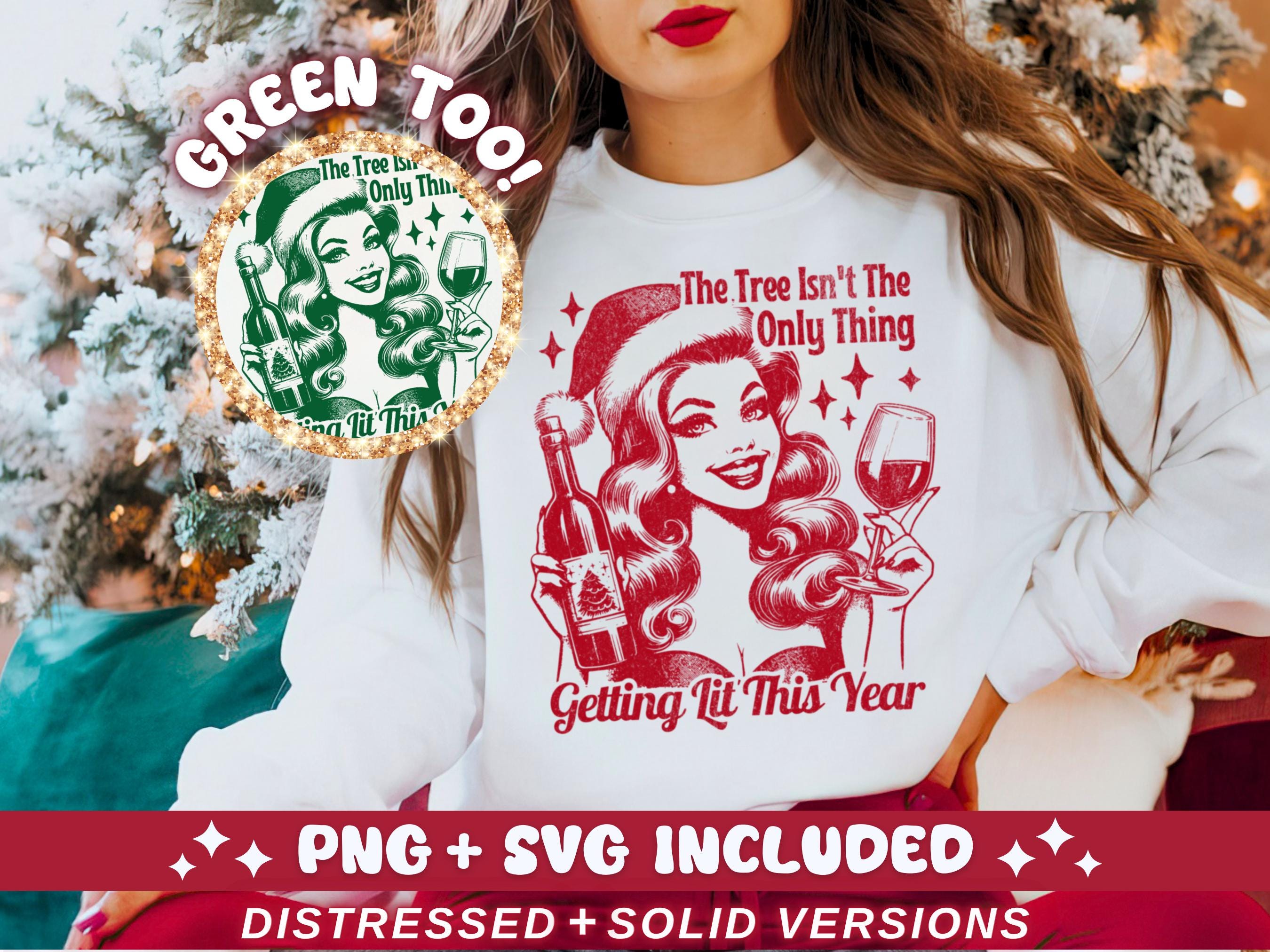 Funny Retro Christmas SVG PNG, Trendy Vintage Retro Housewife Sarcastic Holiday Sublimation Design, Png SVG Cut File For Women, Download