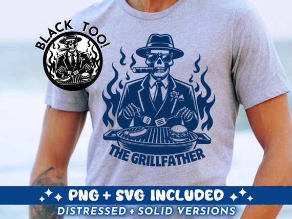 The Grillfather Bbq Distressed Dad Grilling Shirt The Grillfather Bbq Distressed Dad Grilling Shirt