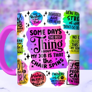 Funny Office Quotes Mug Wrap, 11oz and 15oz Sarcastic Quote co-Worker Mug Wrap Sublimation Design, Work Mug PNG Template, Digital Download