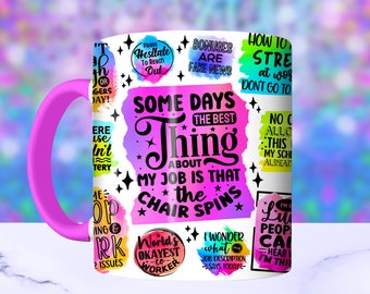 Funny Office Quotes Mug Wrap, 11oz and 15oz Sarcastic Quote co-Worker Mug Wrap Sublimation Design, Work Mug PNG Template, Digital Download