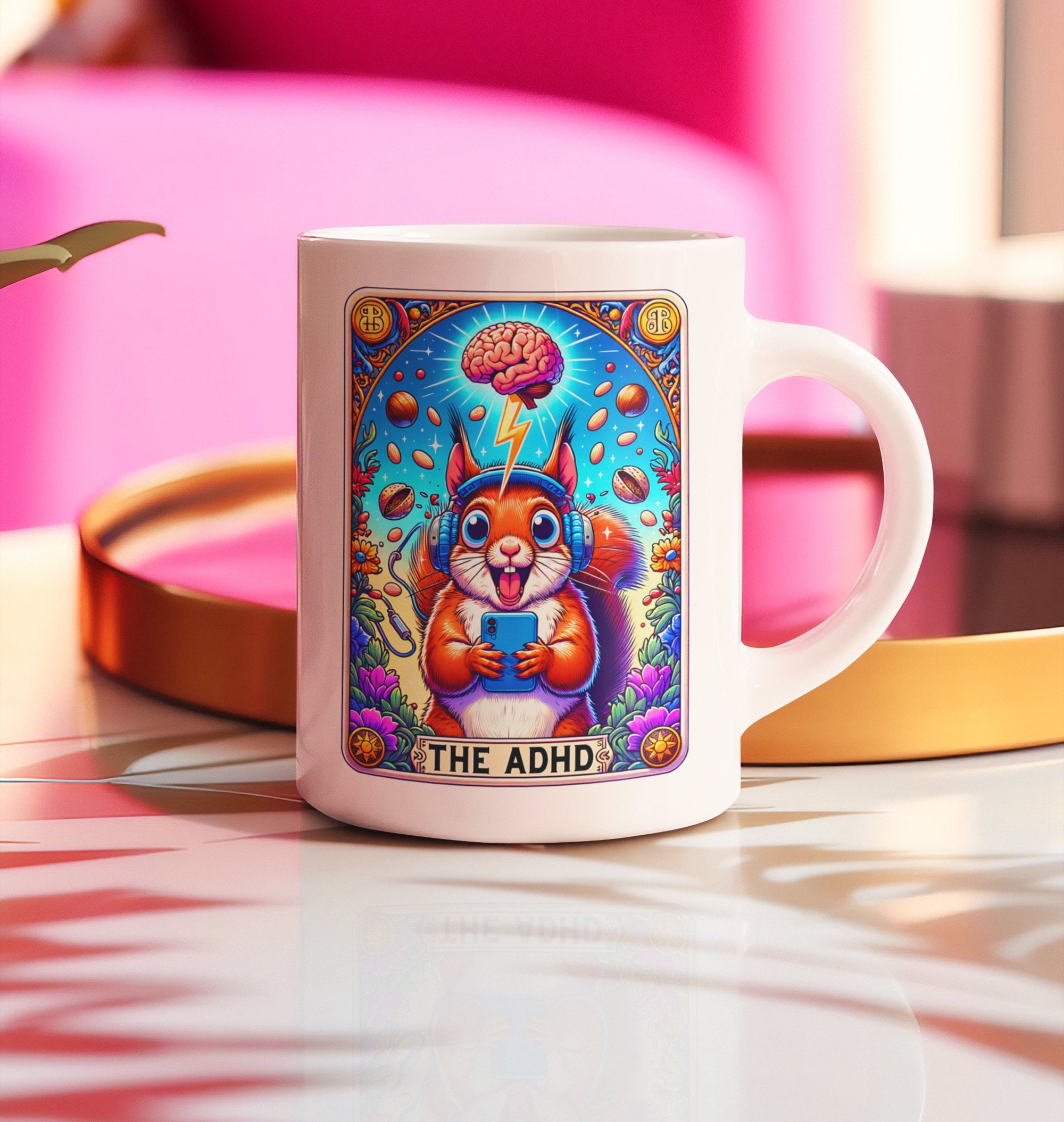 The ADHD Funny Tarot Card PNG, Neurodivergent Sublimation Design, ADD ...