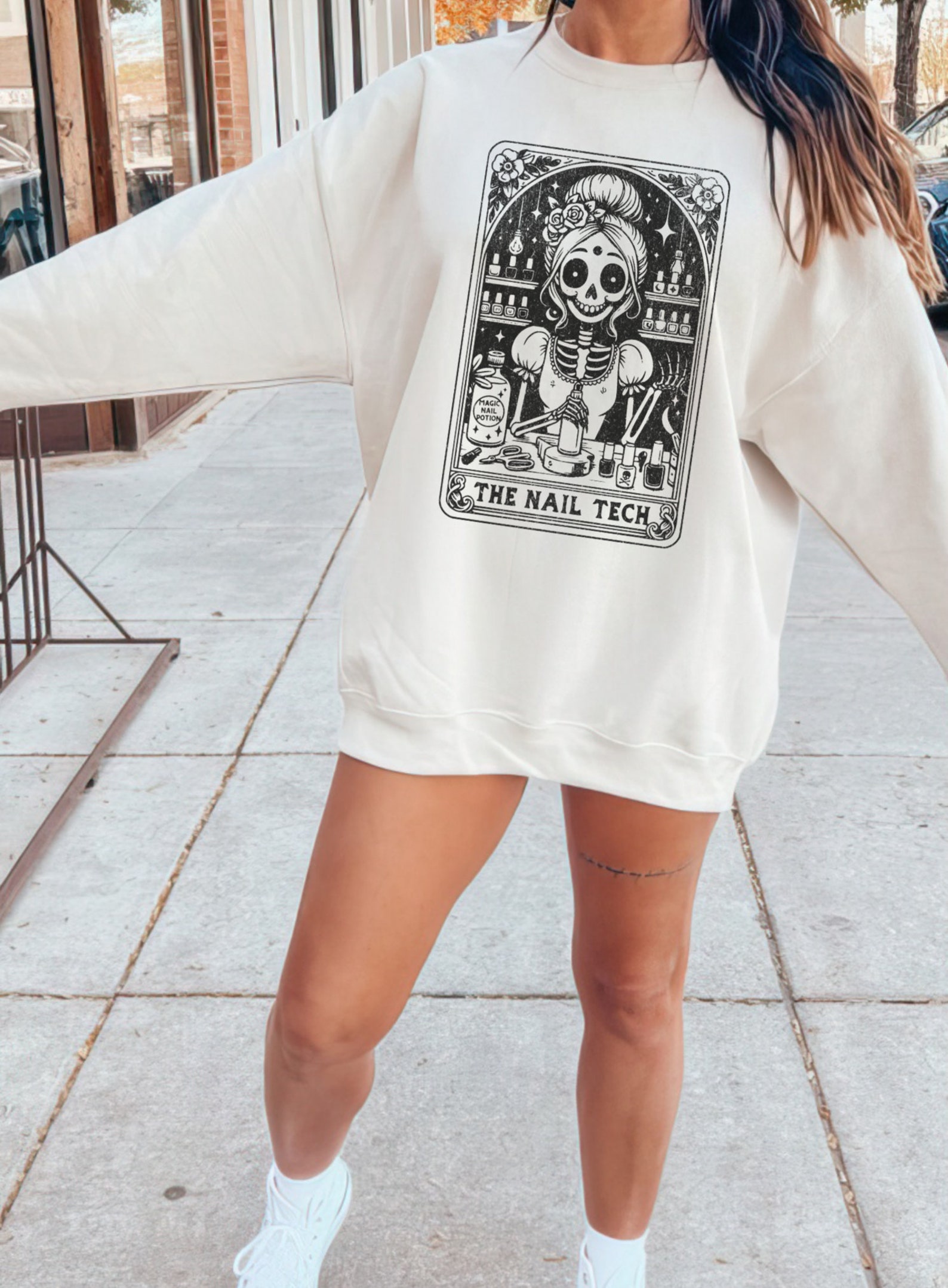 The Nail Tech Tarot Card SVG PNG Nail Technician Skeleton Skull the-nail-tech-tarot-card-svg-png-nail-technician-skeleton-skull