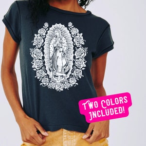 Virgencita PNG, Latina Pride Diseño de sublimación de camiseta mexicana, Latinx PNG, Descarga digital, Virgen De Guadalupe PNG Diseño, Arte Latina