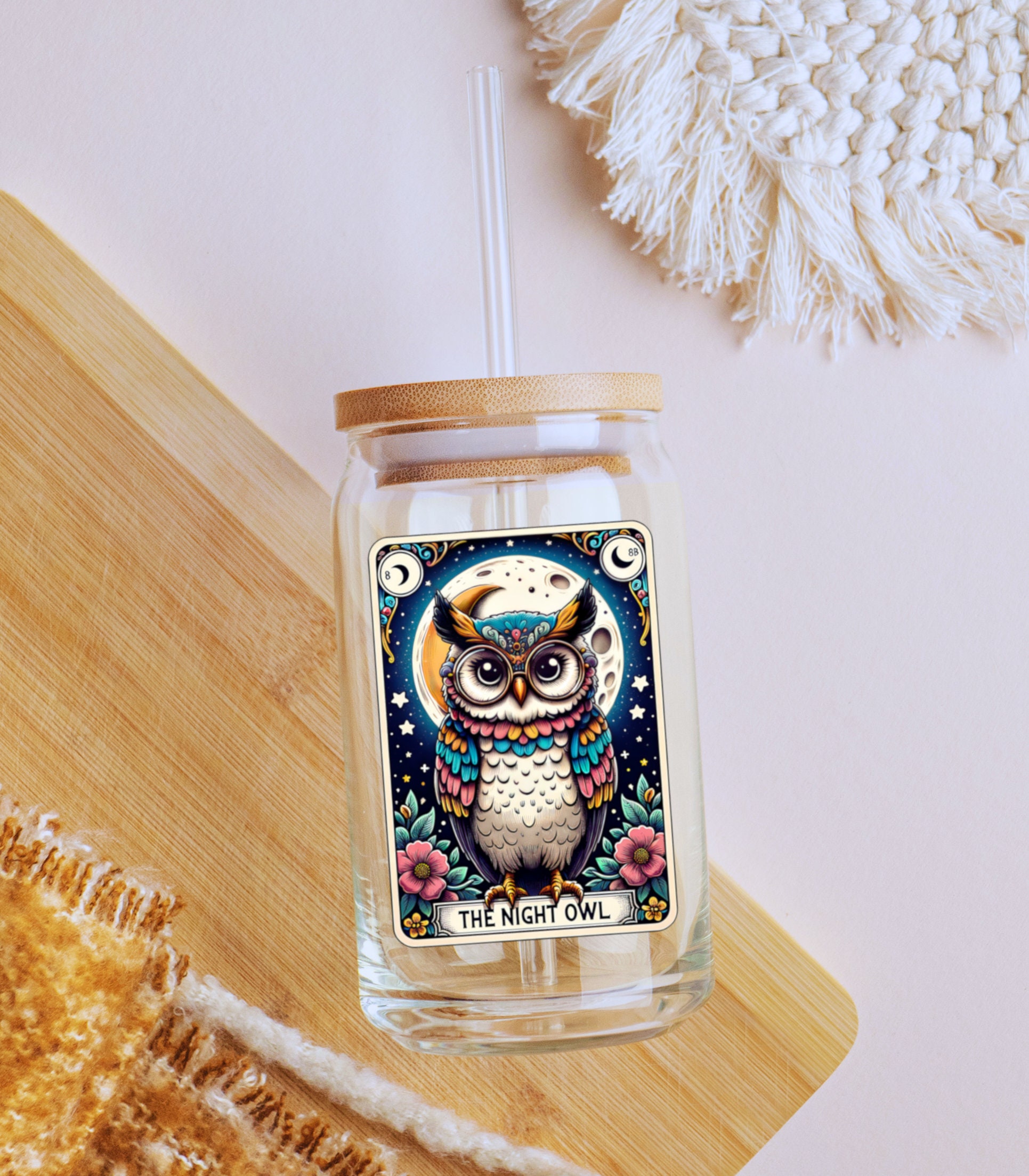 The Night Owl Tarot Card PNG, Funny Phrase Owl Sublimation Design