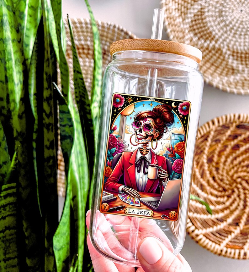 La Jefa Tarot Card PNG, Funny Spanish Girl Boss Sublimation Design