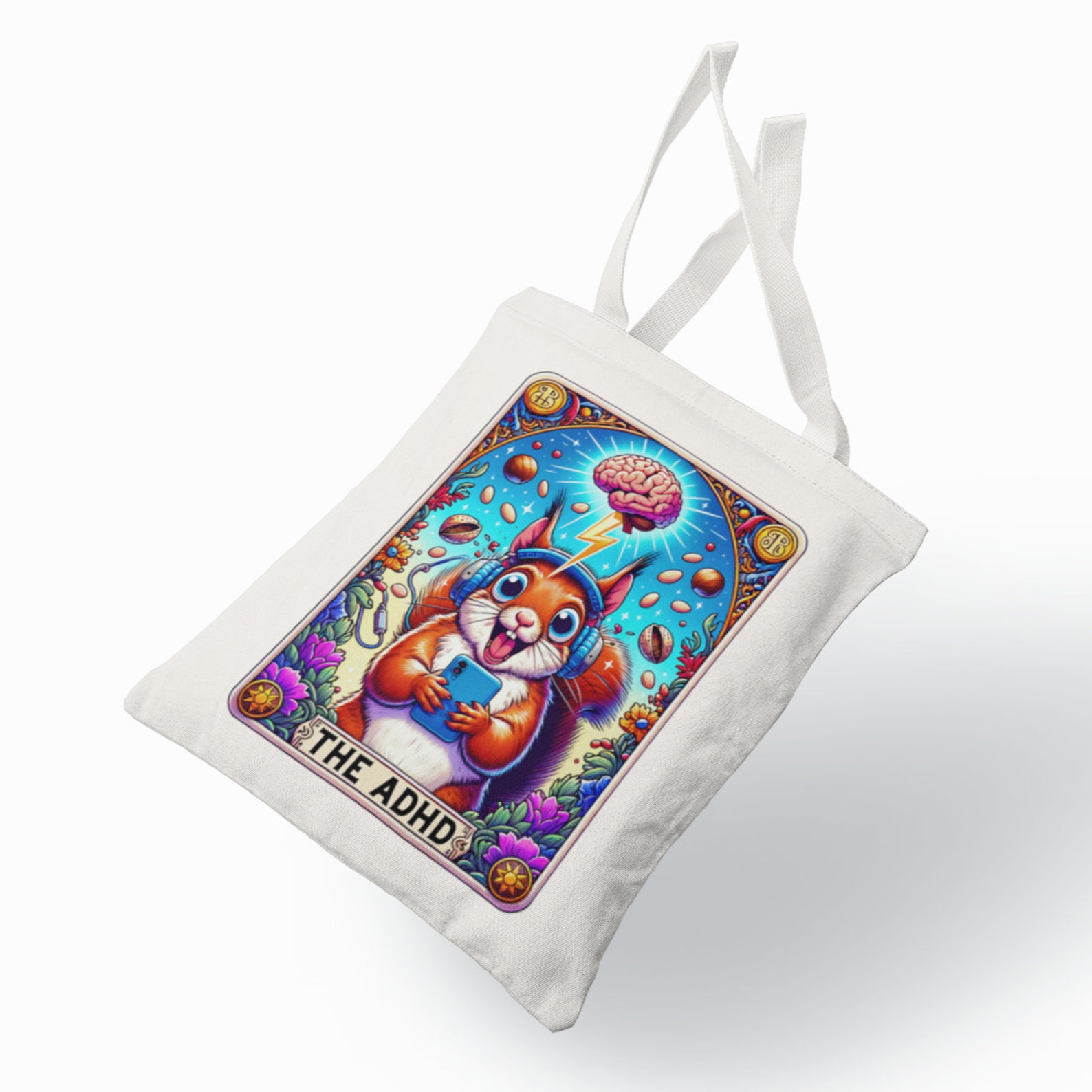The ADHD Funny Tarot Card PNG, Neurodivergent Sublimation Design, ADD ...