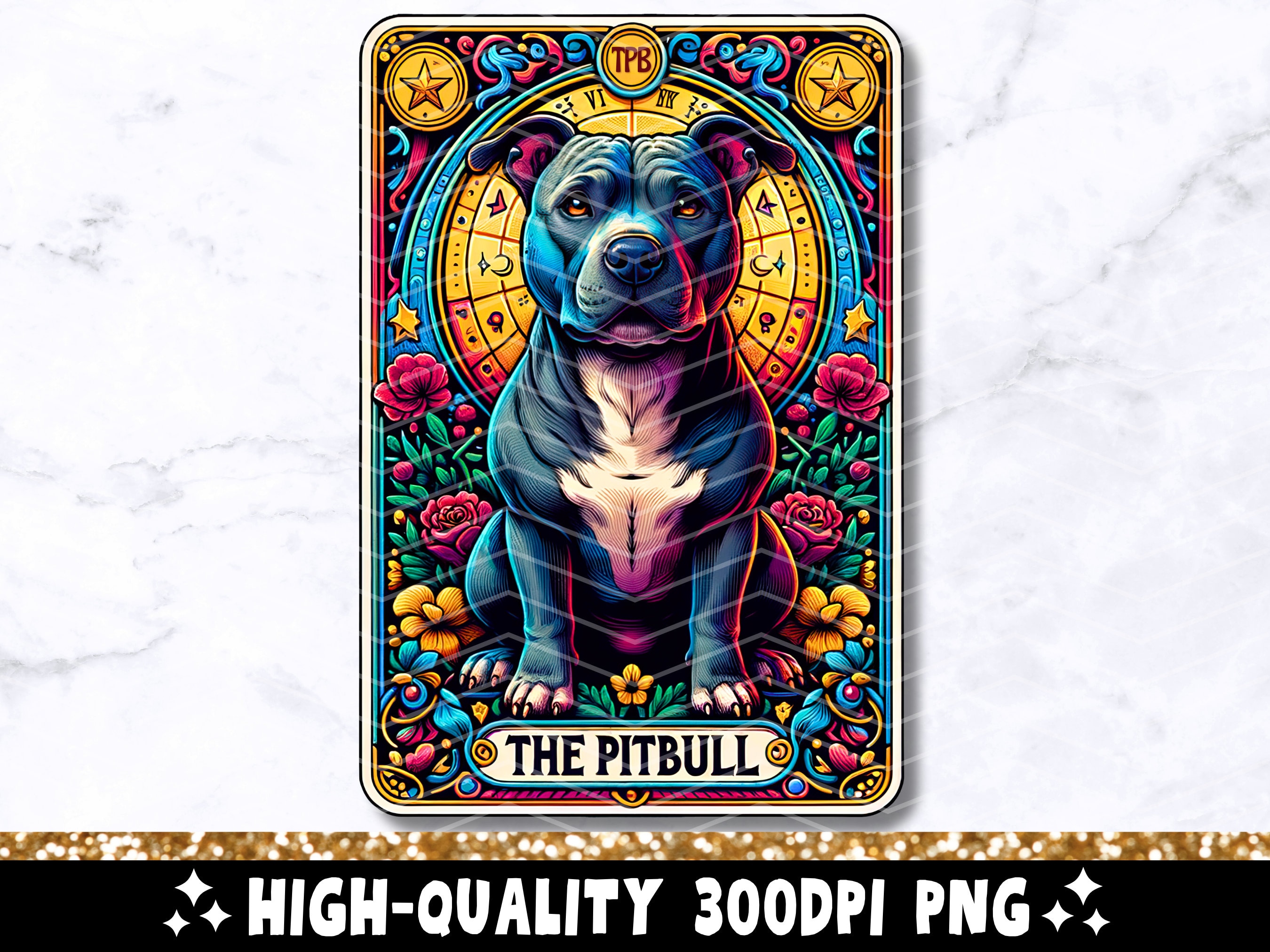 絵画 PITBULL  27x51cm Colorful Pit Bull Art Jigsaw Puzzle by Peggy Collins - Pixels