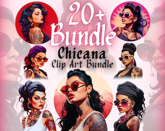 Chicana Chola PNG Bundle, Cholas Clip Art, Chingona Sublimation Designs, Latina Mexicana Chicana Design PNG, Instant Digital Download