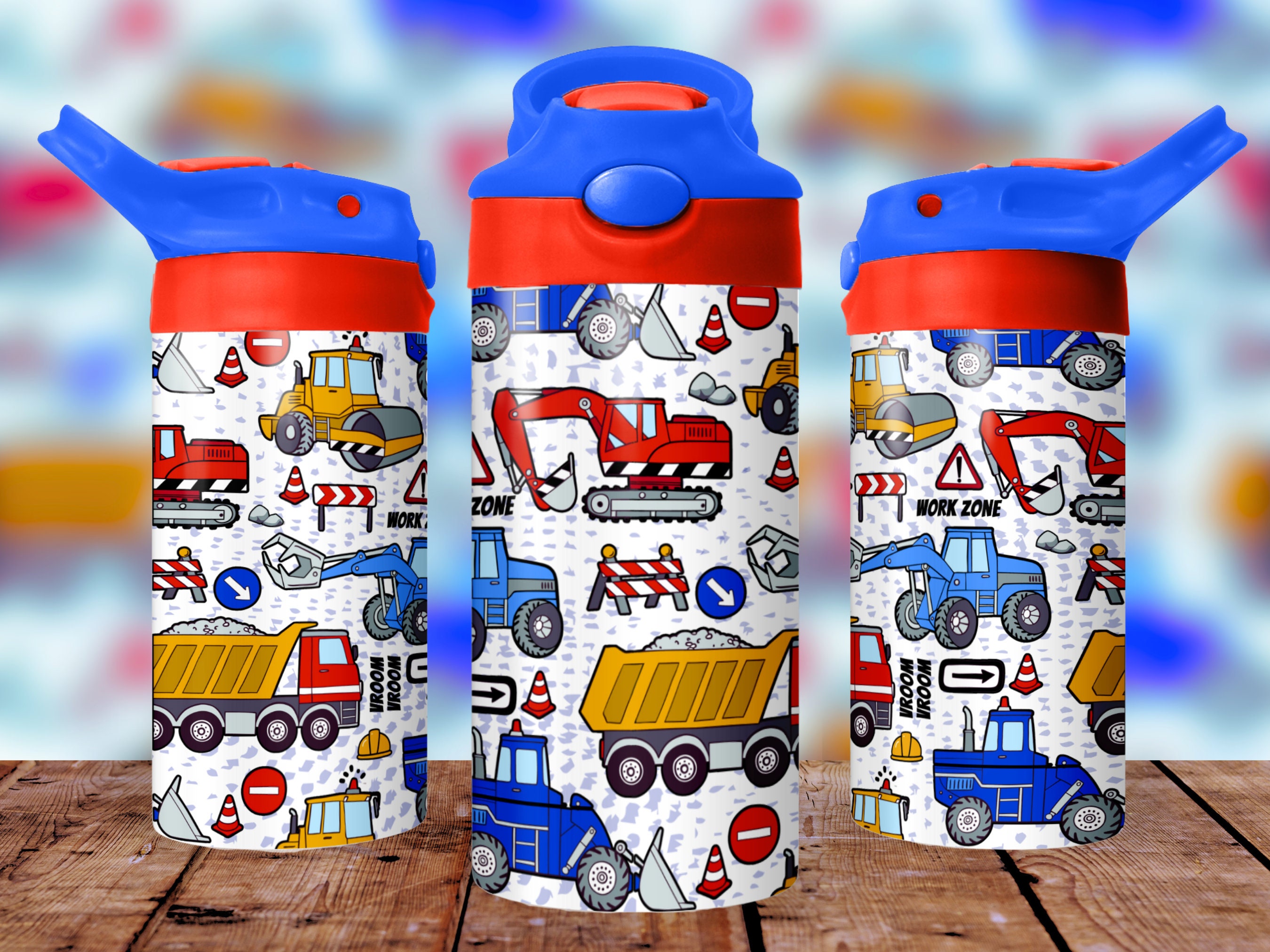 Kids Tractor Tumbler Wrap Design, 12oz Flip Top Sippy Cup Sublimation  Design, Kids Waterbottle Wrap, Children Design, Tractor Theme