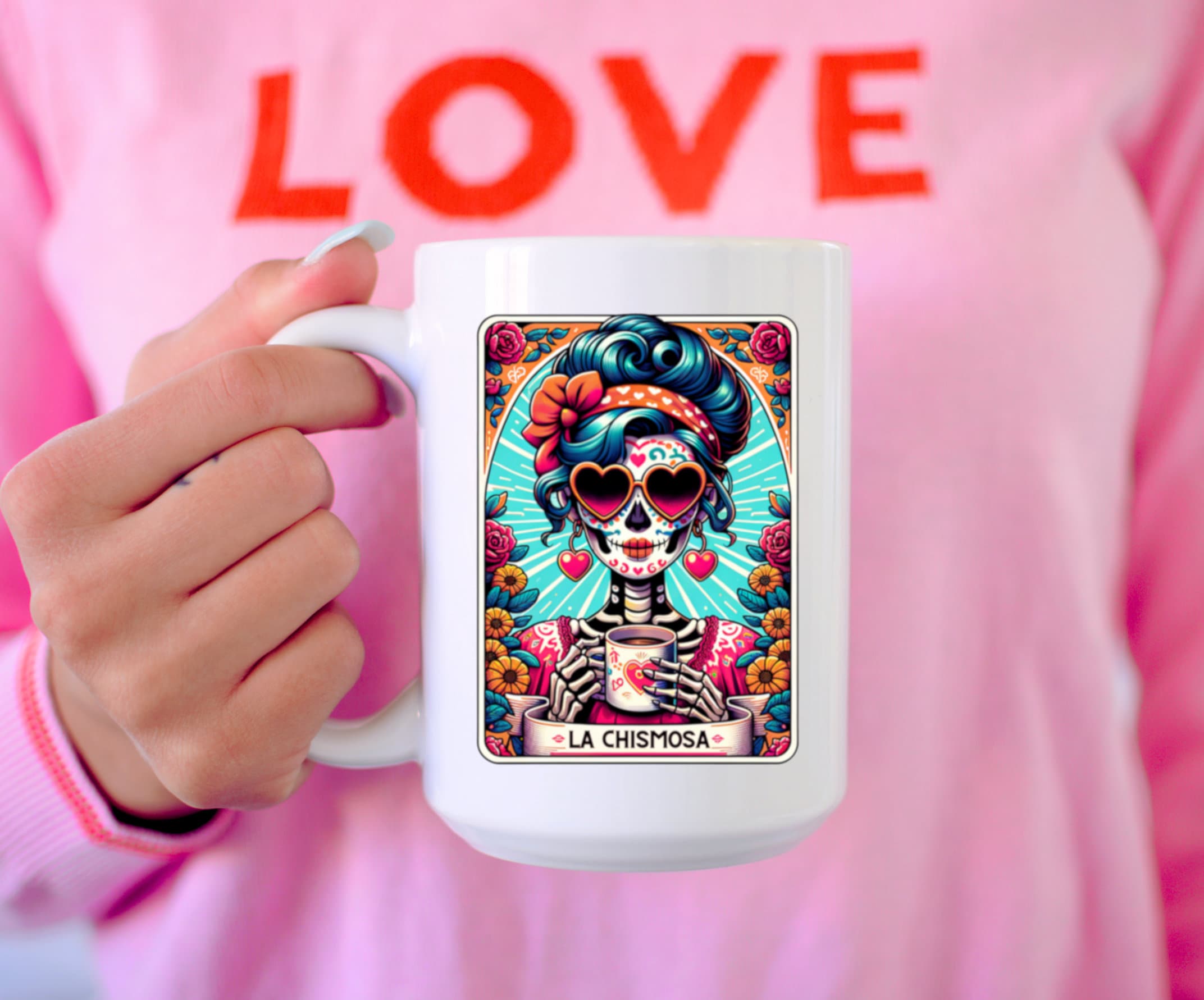 La Chismosa Tarot Card PNG, Funny Mexican Chisme Sublimation
