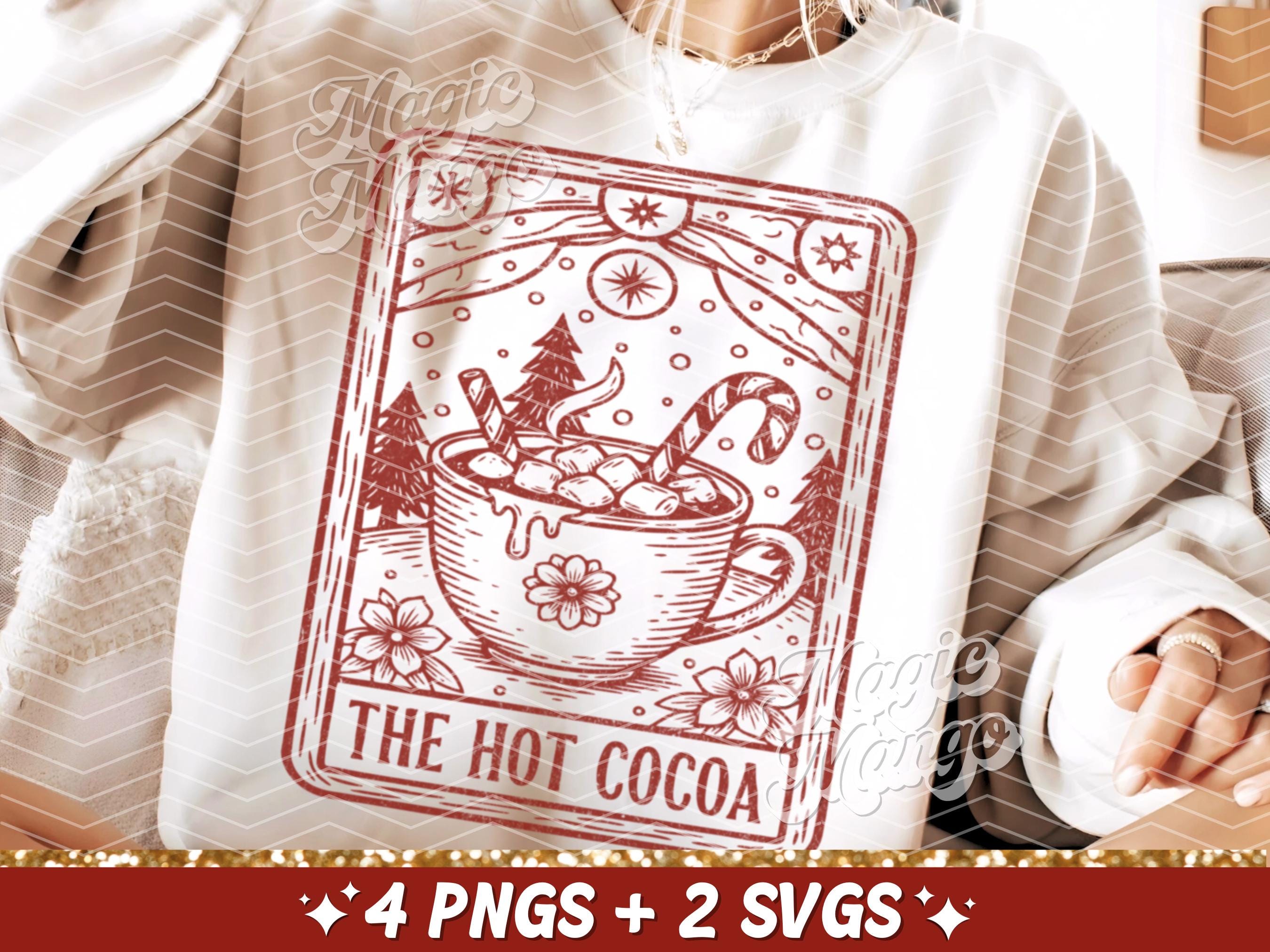 The Hot Cocoa Tarot Card SVG PNG, Trendy Christmas Sublimation Design ...