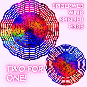 Neon Spiderweb Halloween Wind Spinner PNG, Wind Spinner Sublimation Design, Digital Download, Colorful Windspinner Sublimation Template PNG