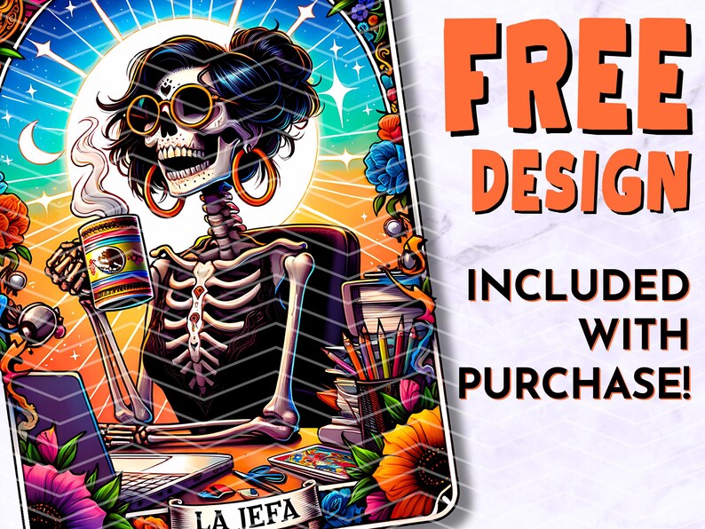 La Jefa Tarot Card PNG, Funny Spanish Girl Boss Sublimation Design