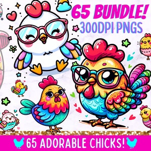 Cute Chicks PNG Bundle, Easter Baby Chickens Clip-Art Sublimation Design, Spring Cartoon Chickens T-Shirt Mug PNG, Digital Download Bundle