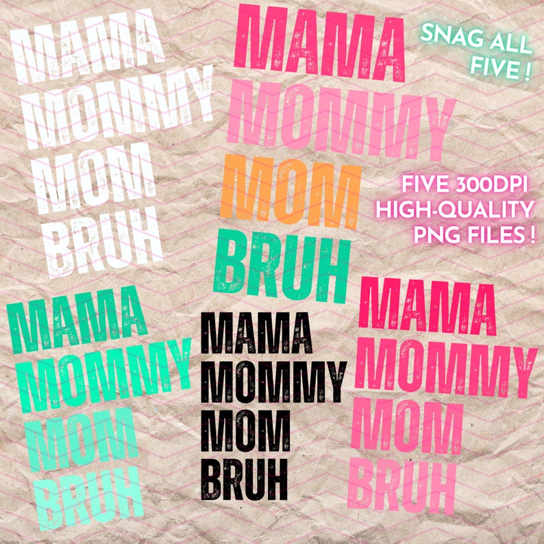 Mamma mamma mamma Bruh PNG, rolig mamma-t-shirt sublimeringsdesign, t-shirt PNG för kvinnor, mammaliv, moderskap png, mamma png, digital nedladdning bild 9
