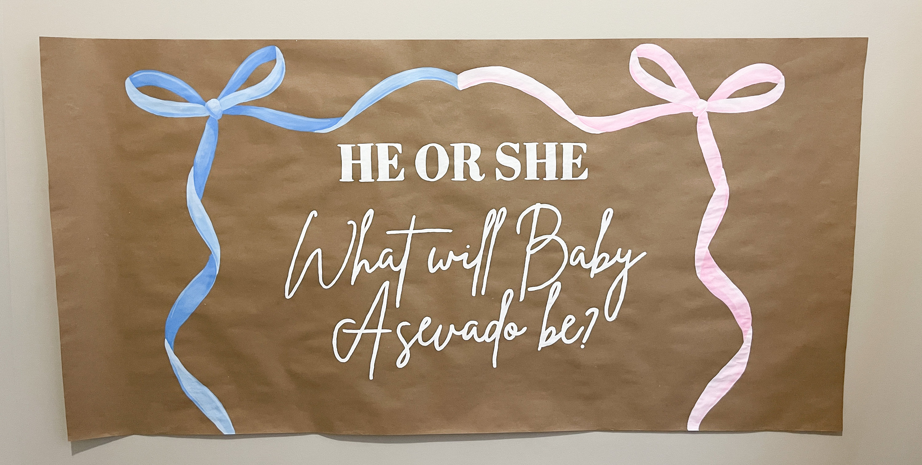 RUIANSI OH BABY Foil Letters Banner - 16 Inch Gender Reveal Party Decoration Kit